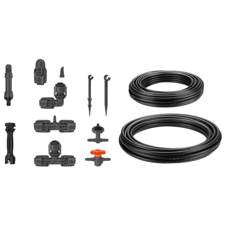 Gardena Micro-Drip-System Tropfbewässerung Set Hochbeet/Beet (35 Pflanzen): Starter-Set sofort einsatzbereit, wassersparendes Bewässerungssystem, einfache & flexible Verbindungstechnik (13455-20)
