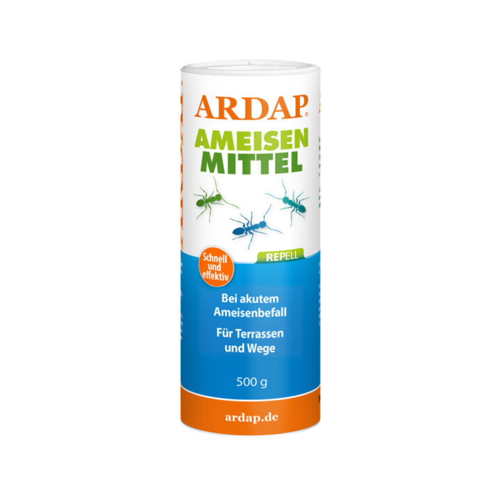 Ardap Repell Ameisenmittel 500g - Pulver mit effektiver Sofort- & Nestwirkung, Streumittel für draußen, Unscented, Wirkt bei akutem Befall (PT19)