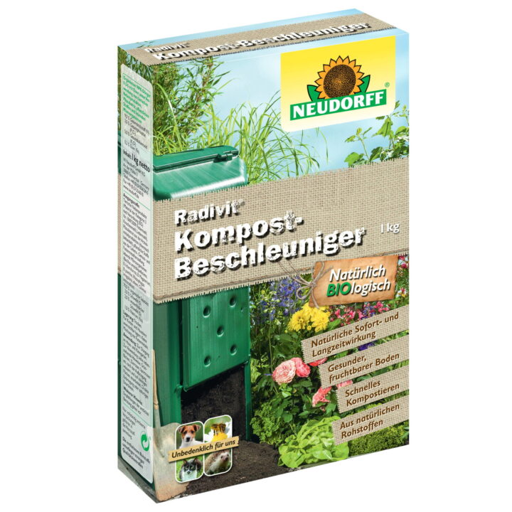 Neudorff Radivit Kompost Beschleuniger 1 kg für 2 m³ - Bio Schnellkomposter zersetzt Kompostabfälle mit Sofort- & Langzeitwirkung. Kompoststarter