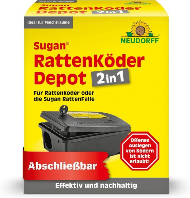 Neudorff Sugan RattenKöder Depot – Zur sicheren Platzierung von Rattenködern oder Einer Schlagfalle für eine effektive Rattenbekämpfung, 1 Stück