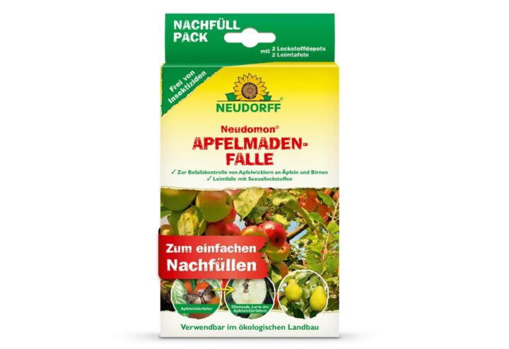 Neudorff Nachrüst Set für Neudomon ApfelmadenFalle 2 Leimböden und 2 Pheromonkapseln
