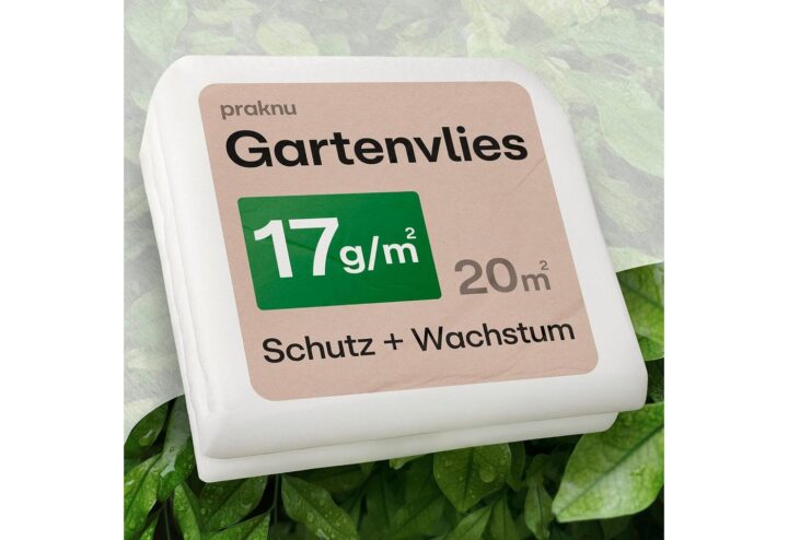 Praknu Frostschutzvlies 17g/m² 20m² – Gartenvlies – Wintervlies Pflanzen