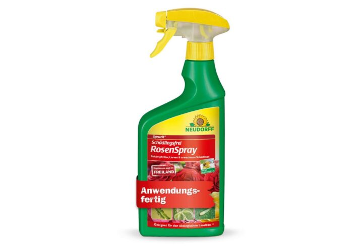 Neudorff Spruzit Schädlingsfrei RosenSpray – Anwendungsfertiges Spray zur Bekämpfung von Blattläusen, Spinnmilben und weiteren Schädlingen an Rosen, 750 ml