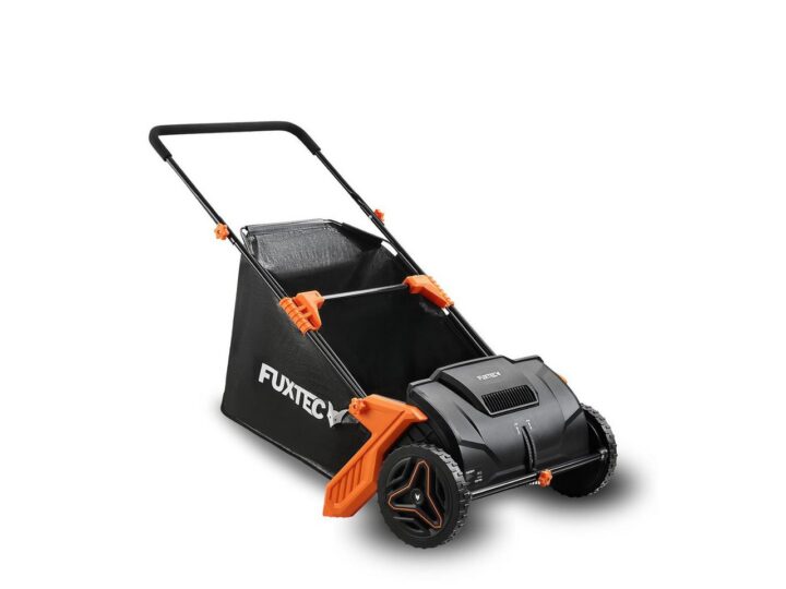 FUXTEC Laubsammler FX-LS52 – Arbeitsbreite von 530 mm, Arbeitstiefe von 0-40mm, ca. 100L Graßfangkorb und 6,5 Kg Nettogewicht