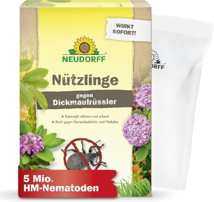 Neudorff Nützlinge gegen Dickmaulrüssler und Engerlinge – 5 Mio. HM-Nematoden für 10 m² – Bekämpft auch Junikäfer, Maikäfer, Rüsselkäfer und Gartenlaubkäfer