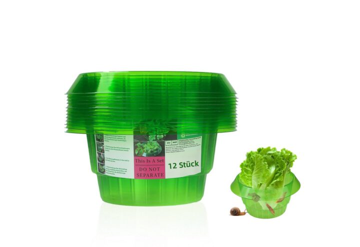Refined Living Schneckenkante Schneckenkragen 12 Stück,schneckenschutzring,schneckenring, Schneckenschutz Garten, Schneckenabwehr ohne Chemie, Gemüsebeet Schneckenschutz,Schneckenkragen Salat, Schneckenbarriere Pflanzen, Einfache Anwendung & Gießhilfe, Witterungsbeständig, 12-St., Großpackung für Gartenfreunde, umweltfreundlich, leicht zu reinigen, für Beete, Salat, Kohl,mehr, Effektiver Schneckenschutz für Gemüse