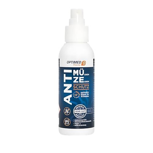 OPTIMED ANTI MÜZE - MÜcken ZEcken Schutz Spray 100ml – Insektenspray mit Icaridin & Lavendelextrakt – 10h Schutz vor Zecken, Mücken, Moskitos – DEET-frei, vegan, ohne künstliche Duftstoffe