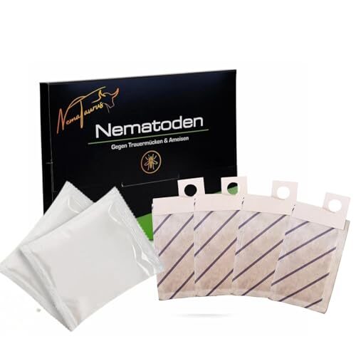 SF Nematoden gegen Trauermücken & Thripse - Fadenwürmer für Zimmer- & Gartenpflanzen, 3 Mio + 4x Raubmilben Bio-Schädlingsbekämpfung