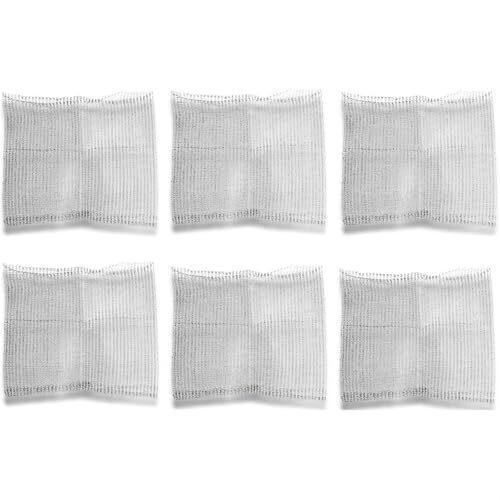 Gekufa 6 Stück Wurzelschutz aus Edelstahl für Pflanzen, 35 * 35cm Wühlmauskorb für obstbäume, Metallnetzbeutel aus Edelstahl, Wurzelschutz für Bäumen, Blumen, Gemüse