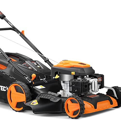 FUXTEC 4in1 Benzinrasenmäher FX-RM5196PRO mit Flexibler Antrieb, 51cm Schnittbreite, 4-Taktmotor, Frontstoßstange, kugelgelagerte Big Wheel Räder, 60L Grasfangkorb