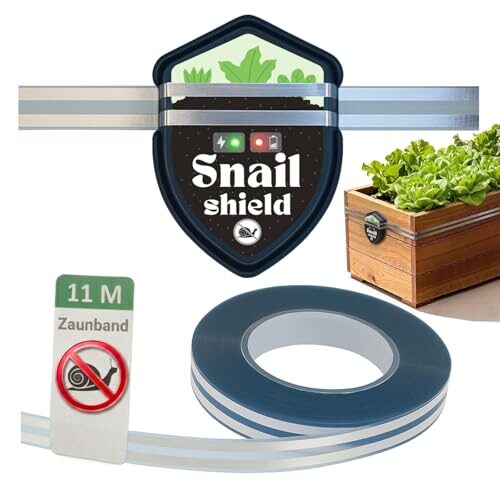 Snail Shield® - PRO Schneckenzaun Elektrisch Set für Hochbeet mit 11m Zaunband, Schneckenschutz für Gärten, Gemüsebeet, Pflanzen, Einfache Installation, verbesserte Software 2026 (Made in EU)