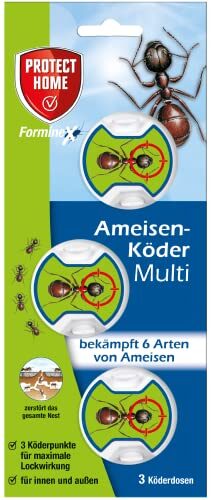 PROTECT HOME Forminex Ameisen-Köder Multi, Ameisen Köderdosen gegen Ameisenbefall für innen und außen, 3 Stück