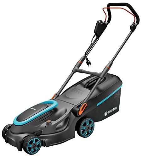 Gardena Elektro-Rasenmäher PowerMax 37/1800 G2: Mäher bis 500 m², 1800 W Leistung, 37 cm Schnittbreite, 45 l Fangvolumen, 35 bis 65 mm Schnitthöhe, ErgoTec Plus Griff, zusammenklappbar (14637-20)