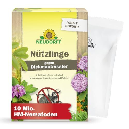 Neudorff Nützlinge gegen Dickmaulrüssler und Engerlinge – 10 Mio. HM-Nematoden für 20 m² – Bekämpft auch Junikäfer, Maikäfer, Rüsselkäfer und Gartenlaubkäfer