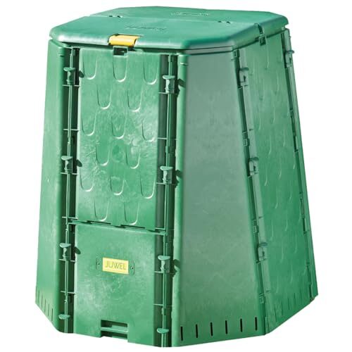 Juwel Thermokomposter AEROQUICK 690 (Nutzinhalt 700 l, für Garten- / Küchenabfälle, Komposter aus UV-stabilen Recyclingkunststoff, konische Form, mit 2 Entnahmeklappen, Deckel mit Windsicherung) 20158