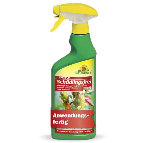 Neudorff Spruzit AF Schädlingsfrei 500 ml – Anwendungsfertiges Spray gegen Blattläuse, Buchsbaumzünsler, Thripse, Spinnmilben & Weiße Fliegen für Zierpflanzen, Gemüse, Obst & Kräuter