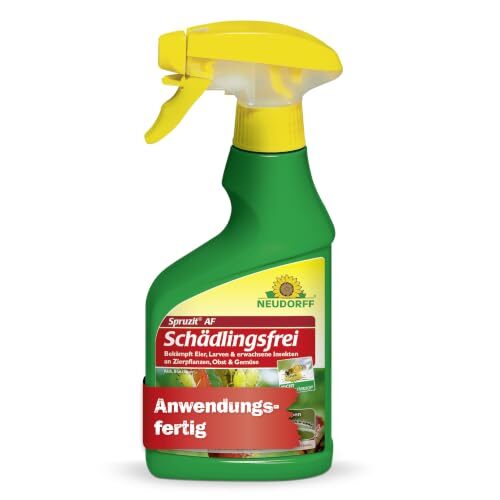 Neudorff Spruzit AF Schädlingsfrei – Bekämpft Schädlinge wie Buchsbaumzünsler, Blattläuse, Thripse an Zierpflanzen, Gemüse, Obst und Kräutern, 250 ml