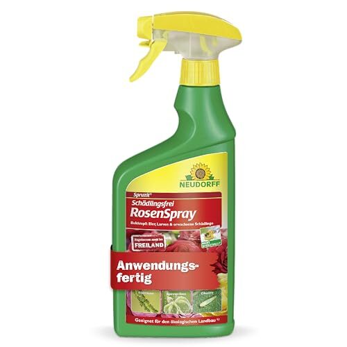 Neudorff Spruzit Schädlingsfrei RosenSpray – Anwendungsfertiges Spray zur Bekämpfung von Blattläusen, Spinnmilben und weiteren Schädlingen an Rosen, 750 ml