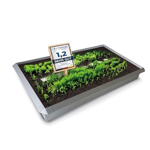 Schneckenzaun Set 12 tlg. - 4x 90° Ecke + 8x Blech 1m - Galvalume Alu-Zink - Schneckenabwehr ohne Gift - Schneckenschutz Metall für Hochbeet & Garten – Schnecken Barriere, Schneckensperre, rostfrei