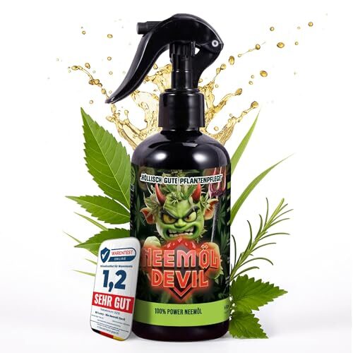 Sprühfertig 500ml – 4-in-1 Pflanzenpflege mit Neemöl Rosmarinöl, Lemongrasöl & Brennnesselextrakt – Für Zimmerpflanzen, Kräuter, Gemüse & Zierpflanzen