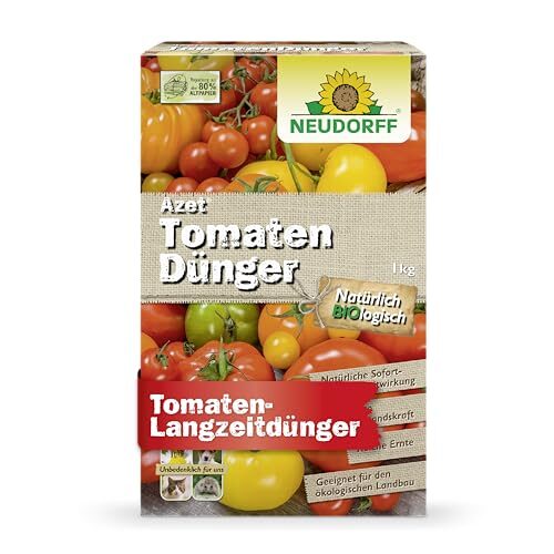 Neudorff Azet Tomaten- & GemüseDünger 1 kg – Organischer Dünger für Tomaten, Gurken, Paprika, Zucchini & Kürbis – Extra Kalium für aromatisches Gemüse und reiche Ernte