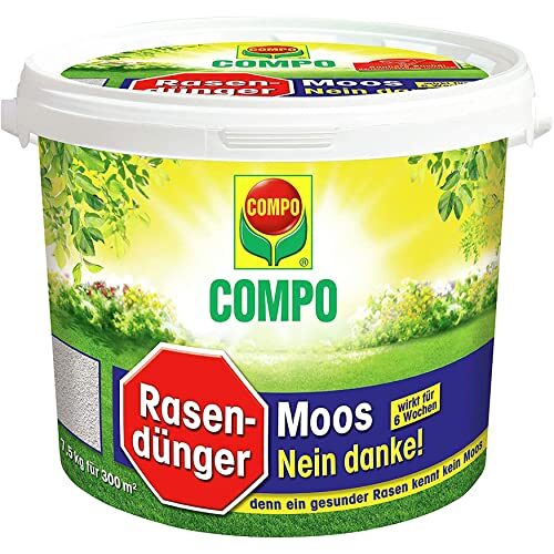 COMPO Rasendünger Moos-Nein danke! 7,5 kg, 6 Wochen Wirkung für 300 m²