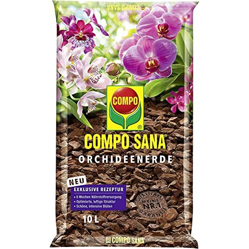 COMPO SANA Orchideenerde 10 L, 8 Wochen Startdünger, mit Pinienrinde