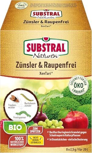 Substral Naturen Bio Zünsler- & Raupenfrei XenTari 8x2,5g gegen Schadraupen