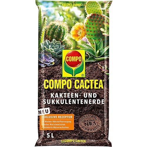 COMPO CACTEA Kakteen- und Sukkulentenerde 5 L, 8 Wochen Nährstoffe