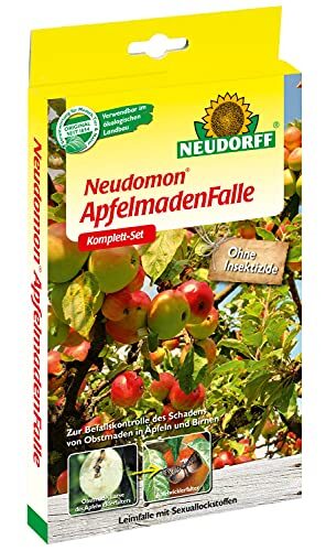 Neudorff Nachrüst Set für Neudomon ApfelmadenFalle 2 Leimböden und 2 Pheromonkapseln