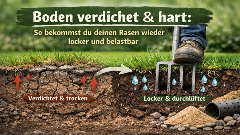 Boden verdichtet & hart: So bekommst du deinen Rasen wieder locker und belastbar