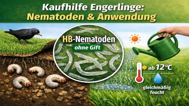 Kaufhilfe Engerlinge: Nematoden & Anwendung (HB-Nematoden, ohne Gift)