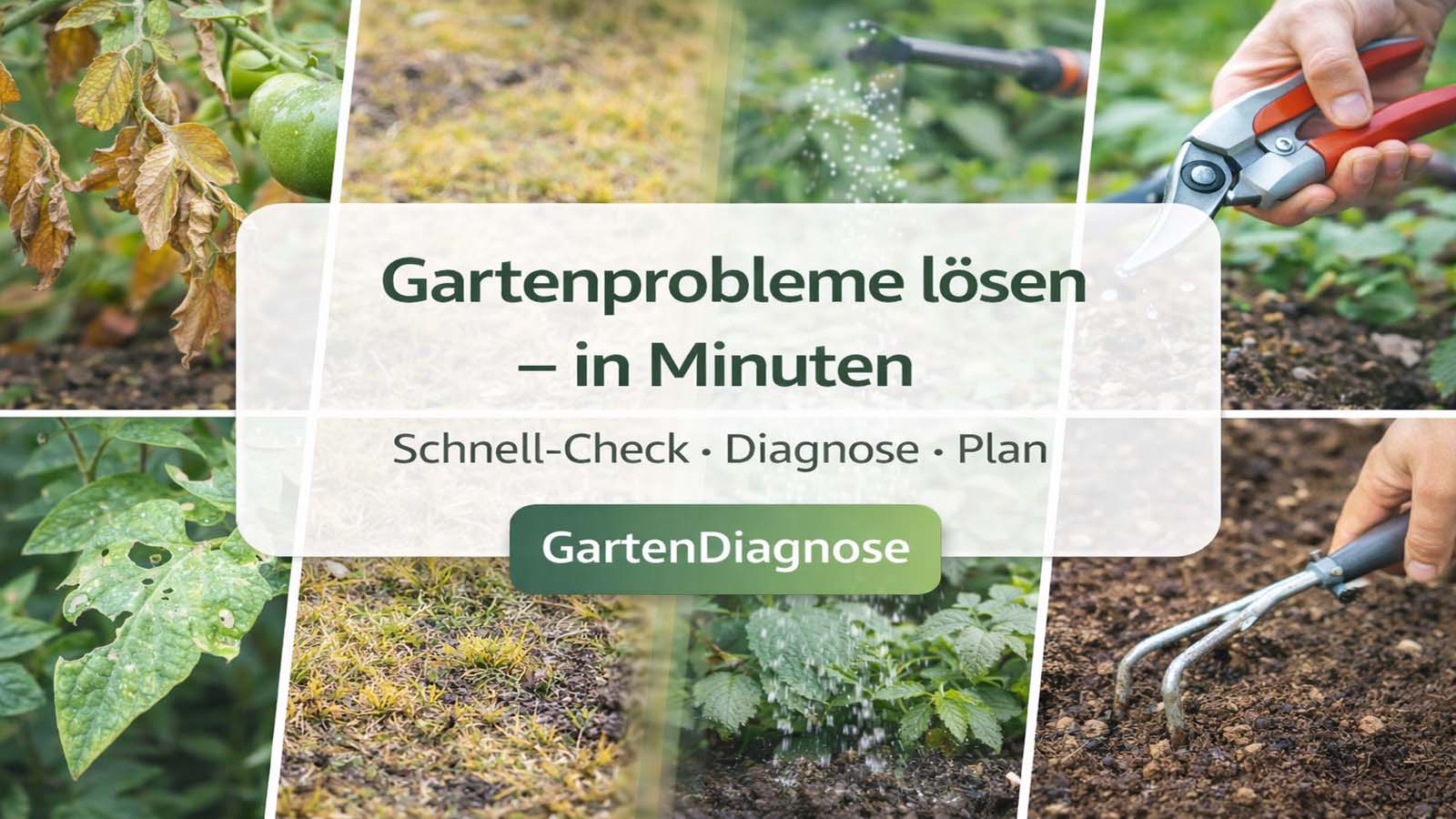 Startseitenmotiv GartenDiagnose: Problem und Lösung im Garten – Schnell-Check, Diagnose, Plan