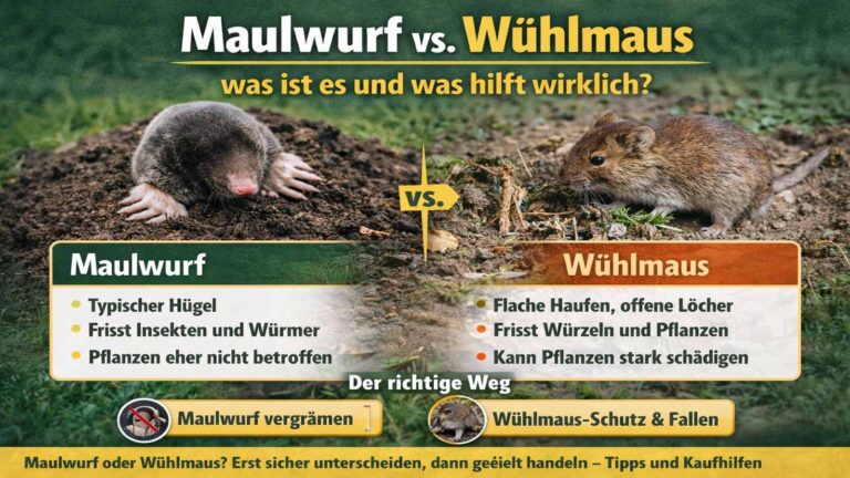 Maulwurf vs. Wühlmaus – was ist es und was hilft wirklich?