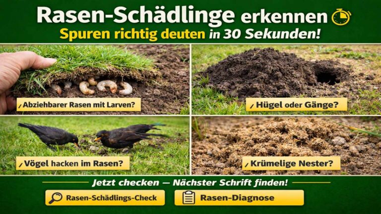 Rasen-Schädlinge erkennen: Spuren richtig deuten (in 30 Sekunden)