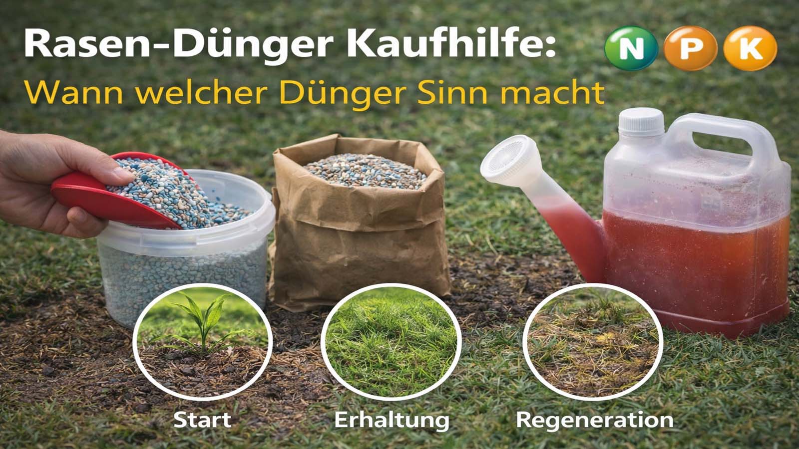 Rasenpflege Dünger Auswahl und Anwendung