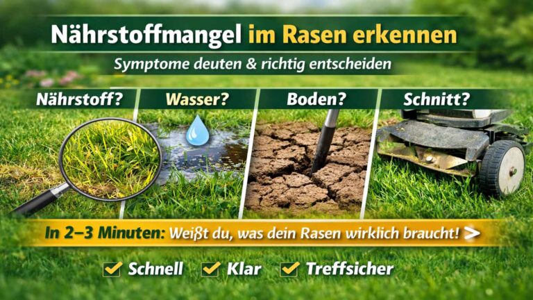 Nährstoffmangel im Rasen erkennen: Symptome richtig deuten und richtig reagieren
