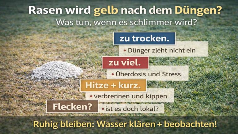 Rasen wird gelb nach dem Düngen: Was dahinter steckt – und was du jetzt machst