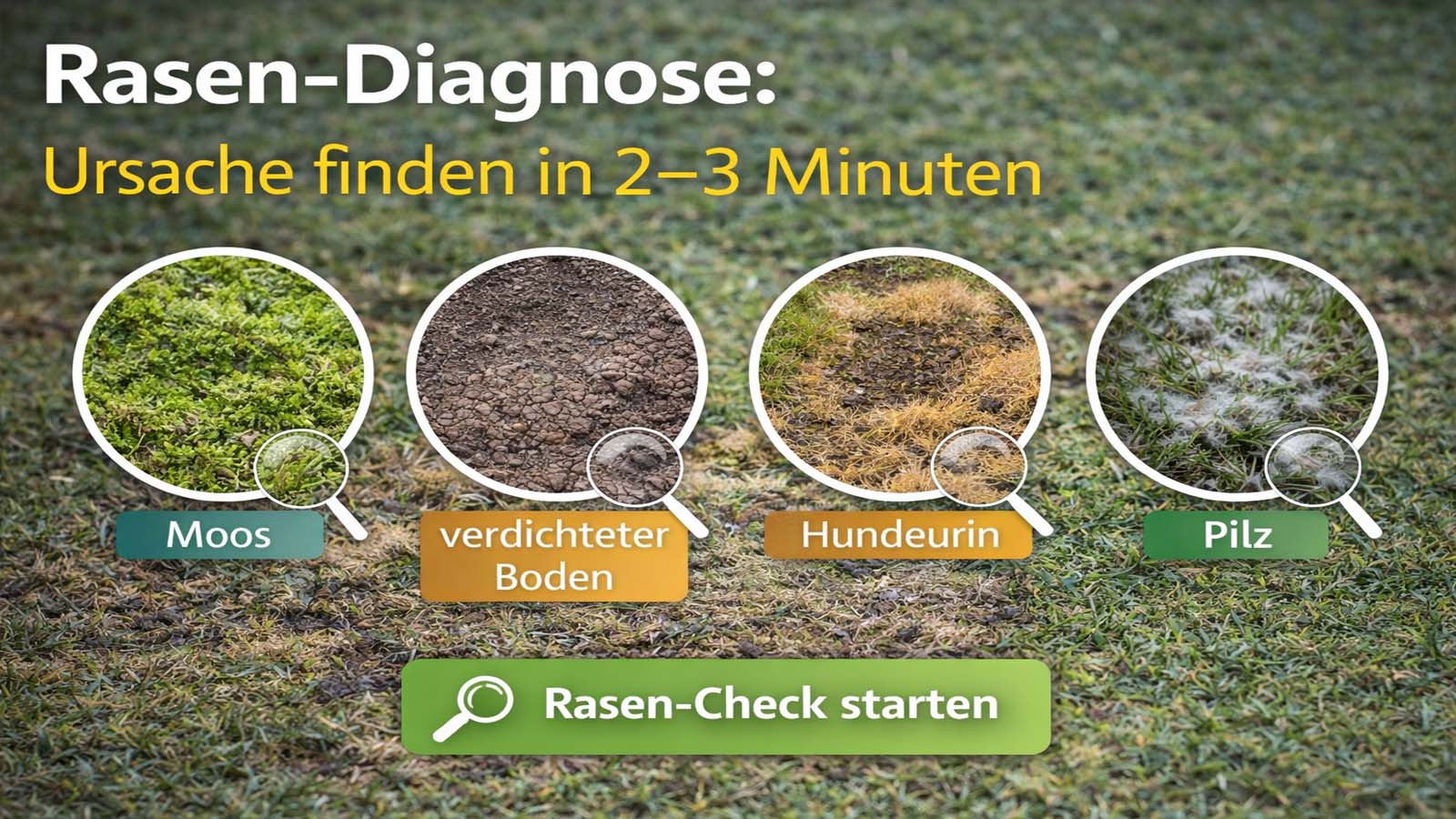 Rasenprobleme schnell erkennen und beheben