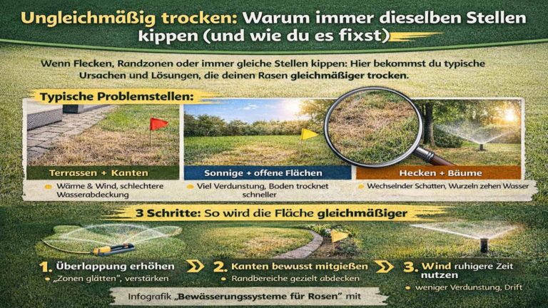 Ungleichmäßig trocken: Warum immer dieselben Stellen kippen (und wie du es fixst)