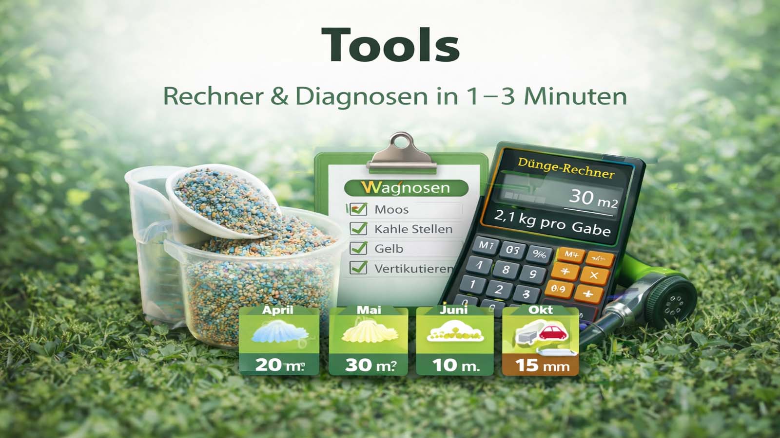 GartenDiagnose Tools: Rechner und Diagnosen in 1–3 Minuten