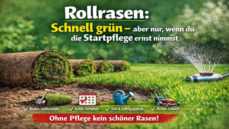 Rollrasen: Schnell grün – aber nur, wenn du die Startpflege ernst nimmst