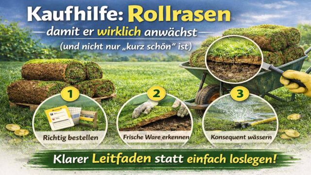 Kaufhilfe Rollrasen: Damit er wirklich anwächst – und nicht nur kurz gut aussieht