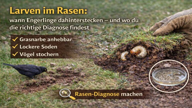 Larven im Rasen: wann Engerlinge dahinterstecken – und wo du die richtige Diagnose findest