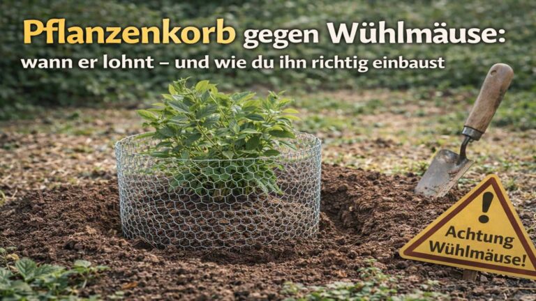 Pflanzenkorb gegen Wühlmäuse: wann er lohnt – und wie du ihn richtig einbaust