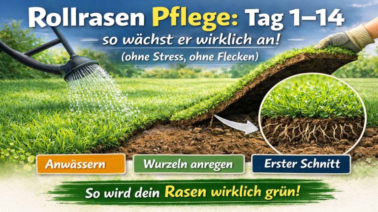 Rollrasen Pflege: Tag 1–14 – so wächst er wirklich an (ohne Stress, ohne Flecken)