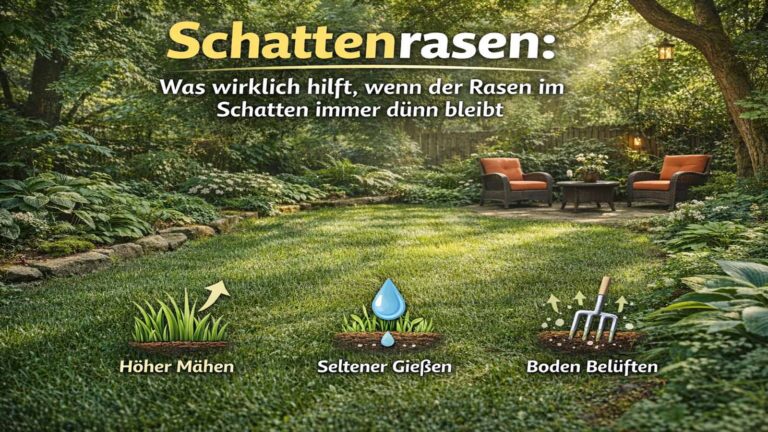 Schattenrasen: Was wirklich hilft, wenn der Rasen im Schatten immer dünn bleibt