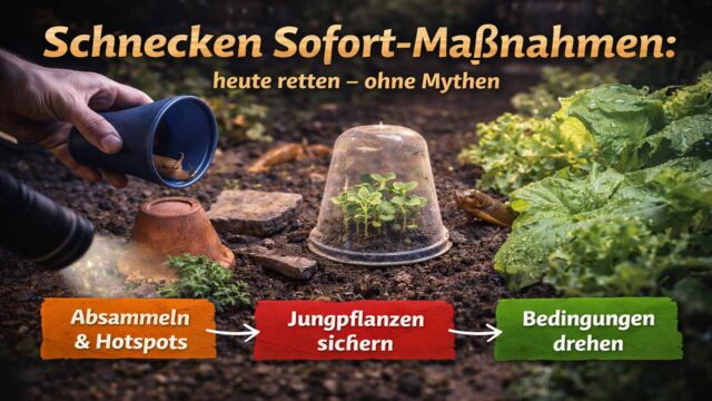 Schnecken Sofort-Maßnahmen: heute retten – ohne Mythen