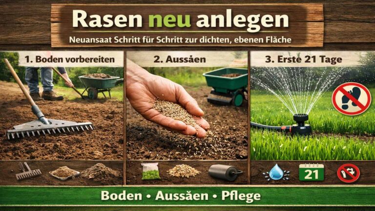 Rasen neu anlegen: Neuansaat Schritt für Schritt zur dichten, ebenen Fläche