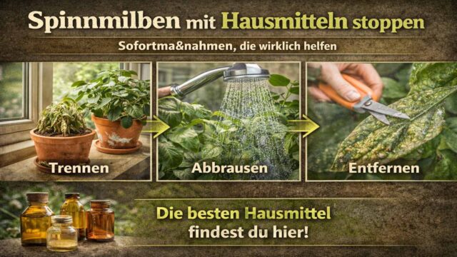 Spinnmilben mit Hausmitteln stoppen: Sofortmaßnahmen, die wirklich helfen